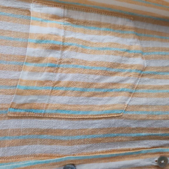 Rails Cleo Top Clementine Stripe Linen Blend Size Small - Picture 7 of 10